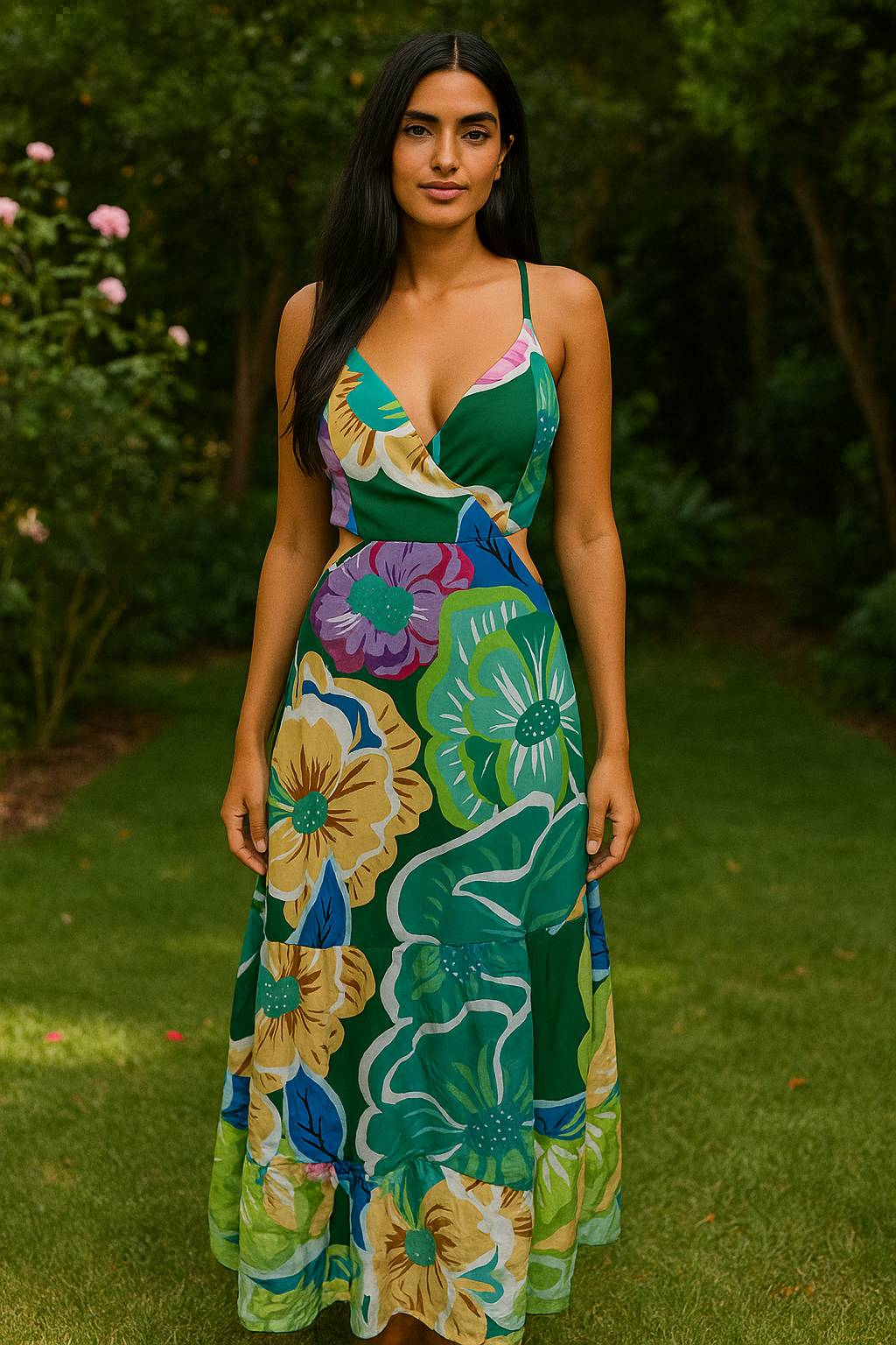 Vestido de playa floreado