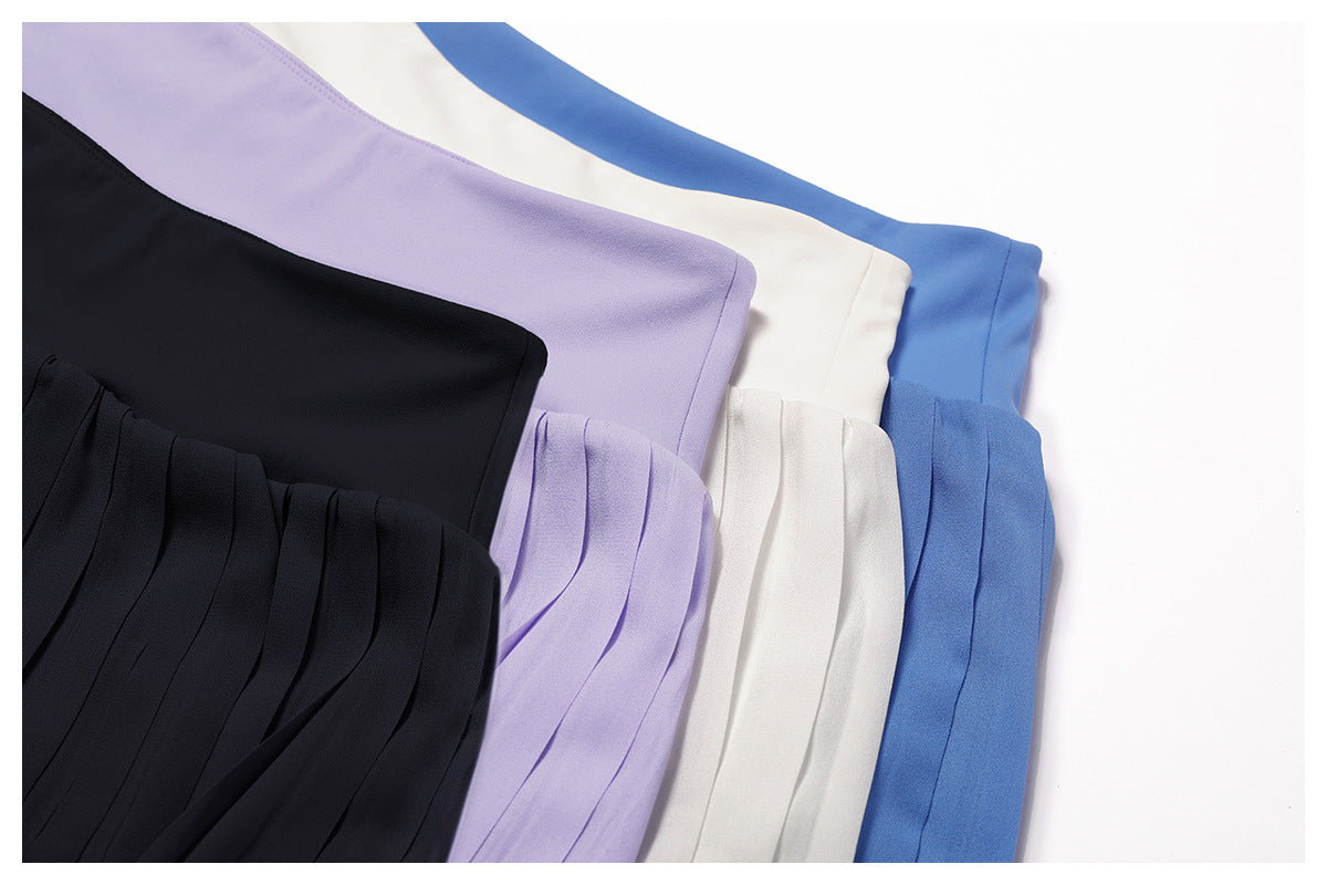 Falda deportiva plisada informal para mujer, culottes de tenis falsos de dos piezas de secado rápido