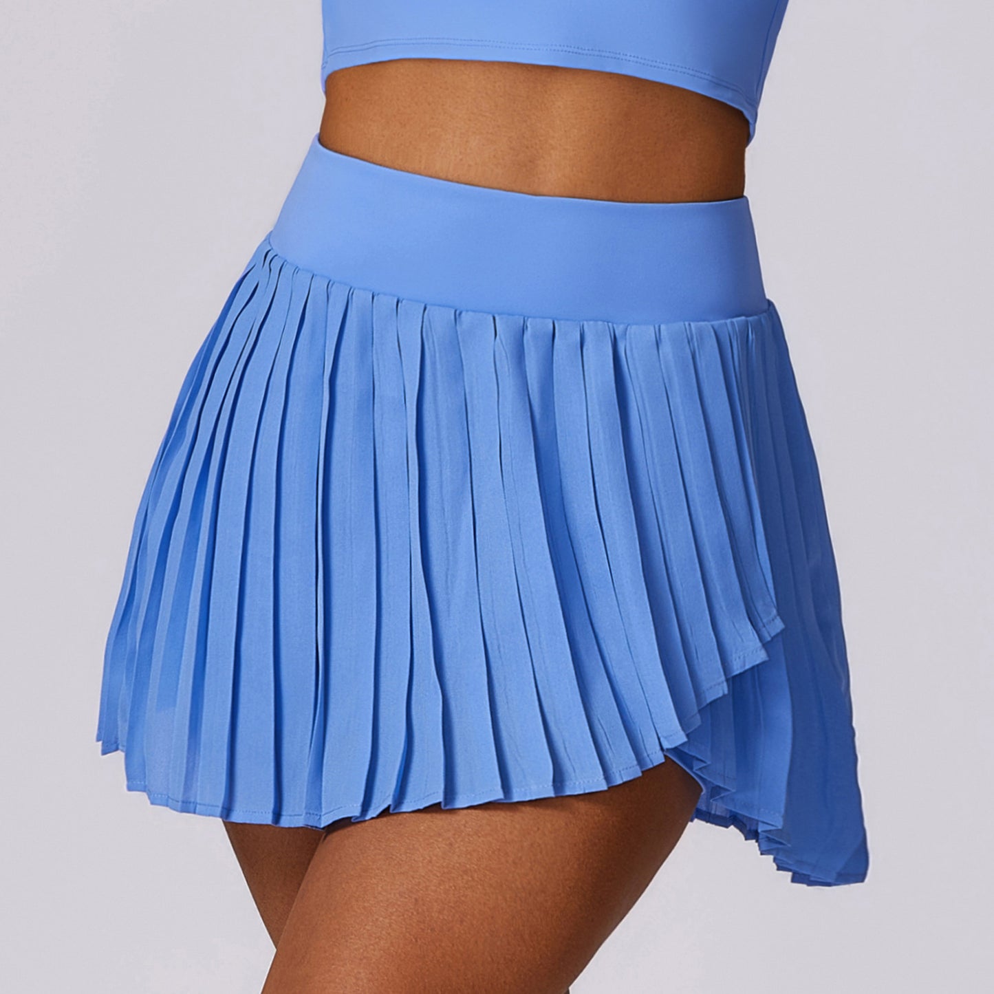 Falda deportiva plisada informal para mujer, culottes de tenis falsos de dos piezas de secado rápido