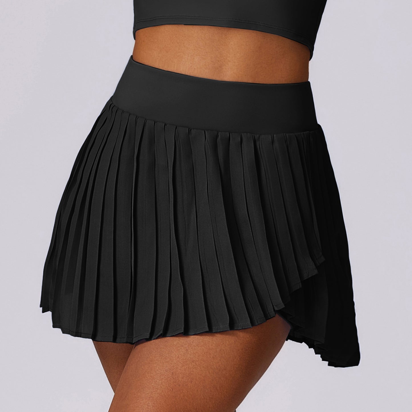 Falda deportiva plisada informal para mujer, culottes de tenis falsos de dos piezas de secado rápido